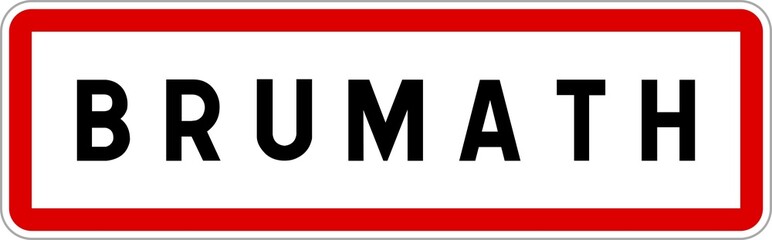 Panneau entrée ville agglomération Brumath / Town entrance sign Brumath
