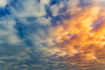 Beautiful sky with cloud before sunset