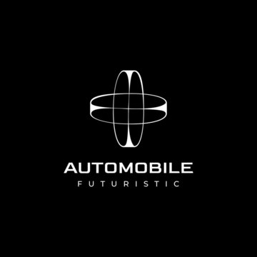 dynamic black automotive logo design