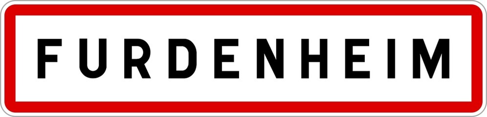 Panneau entrée ville agglomération Furdenheim / Town entrance sign Furdenheim