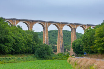 Fototapeta na wymiar The viaduct near Souillac in the Midi-Pyrenees region of southern France