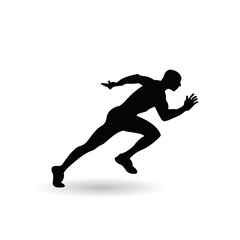 Fototapeta na wymiar silhouette of people running