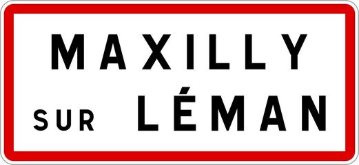 Panneau entrée ville agglomération Maxilly-sur-Léman / Town entrance sign Maxilly-sur-Léman