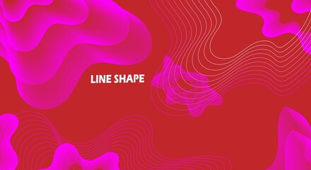 Elegant pink abstract background, blank wallpaper, curved wave shape can be used to write designs.