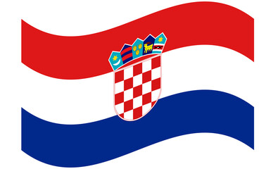 Flag of Croatia. Accurate dimensions, element proportions and colors.