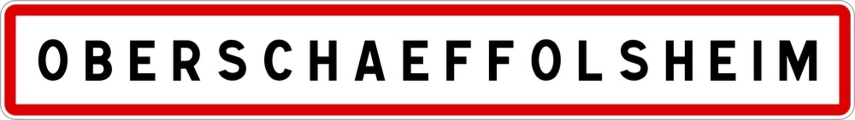 Panneau entrée ville agglomération Oberschaeffolsheim / Town entrance sign Oberschaeffolsheim