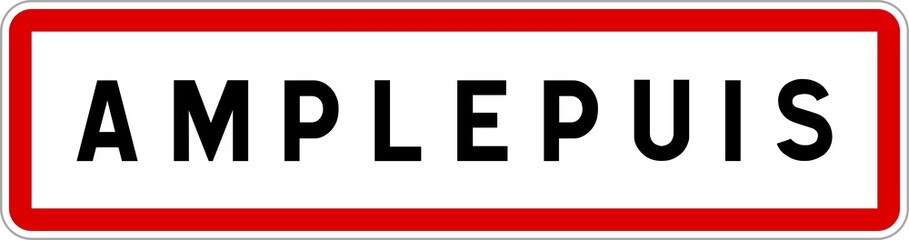 Panneau entrée ville agglomération Amplepuis / Town entrance sign Amplepuis