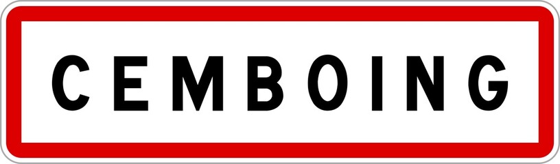 Panneau entrée ville agglomération Cemboing / Town entrance sign Cemboing