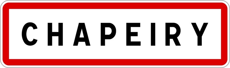Panneau entrée ville agglomération Chapeiry / Town entrance sign Chapeiry