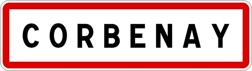Panneau entrée ville agglomération Corbenay / Town entrance sign Corbenay