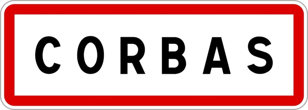Panneau entrée ville agglomération Corbas / Town entrance sign Corbas