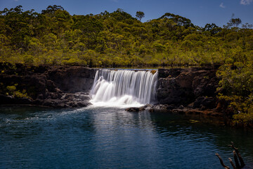 Waterfall of the Madeleine,  Riviere des Lacs, New Caledonia