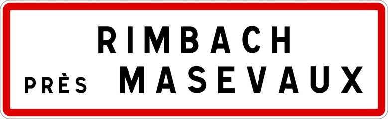 Panneau entrée ville agglomération Rimbach-près-Masevaux / Town entrance sign Rimbach-près-Masevaux