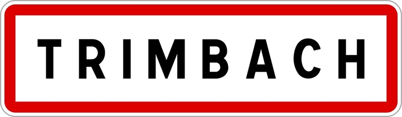 Panneau entrée ville agglomération Trimbach / Town entrance sign Trimbach