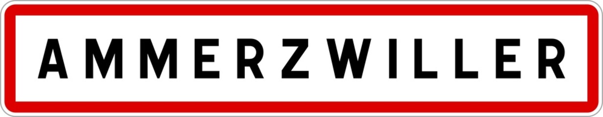 Panneau entrée ville agglomération Ammerzwiller / Town entrance sign Ammerzwiller