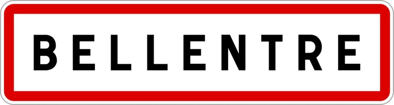 Panneau entrée ville agglomération Bellentre / Town entrance sign Bellentre