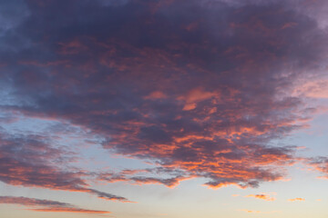 Beautiful sky with cloud before sunset