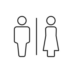 Washroom Icon. Male and female toilet icons. Toilet icon. Restroom icon. Toilet SVG icon. WC symbol illustration.