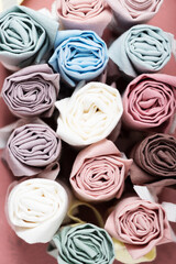 Obraz premium Different colors linen napkins