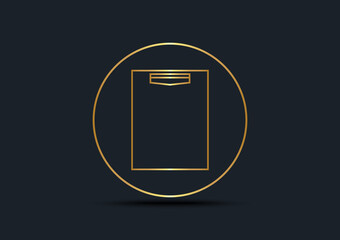 Abstract background of Clipboard,Gold color,vector illustrations
