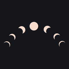 Moon phases, design element, logo