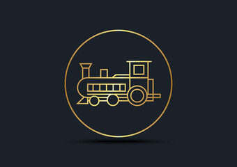 Abstract background of Train,Gold color,vector illustrations