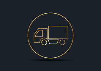 Abstract background of Truck,Gold color,vector illustrations