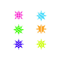 Collection of illustration star icon.