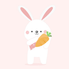 easter bunny with carrot