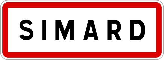 Panneau entrée ville agglomération Simard / Town entrance sign Simard