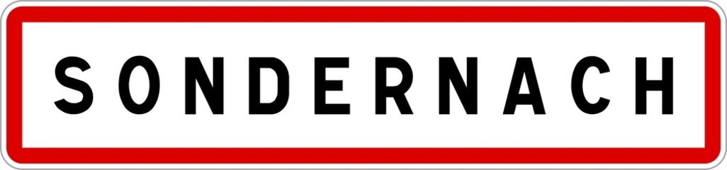 Panneau entrée ville agglomération Sondernach / Town entrance sign Sondernach