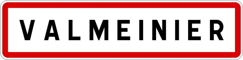 Panneau entrée ville agglomération Valmeinier / Town entrance sign Valmeinier