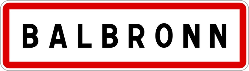Panneau entrée ville agglomération Balbronn / Town entrance sign Balbronn