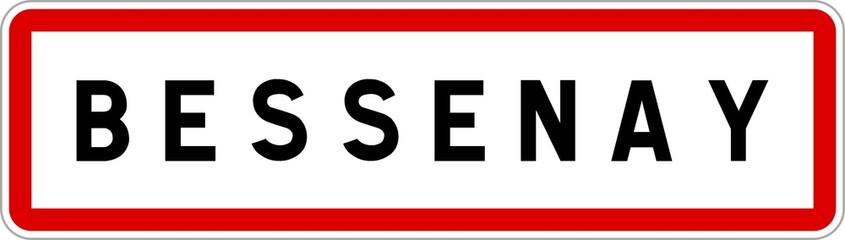 Panneau entrée ville agglomération Bessenay / Town entrance sign Bessenay