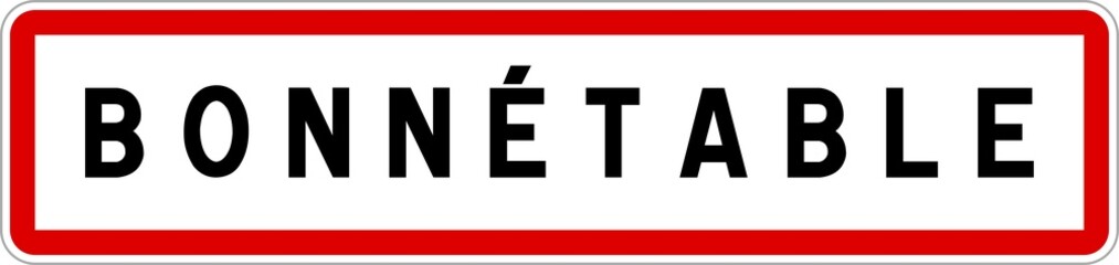 Panneau entrée ville agglomération Bonnétable / Town entrance sign Bonnétable