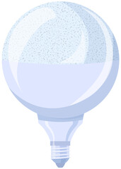 Light bulbs and lamps. Electric LEDs and incandescent lamps or energy-saving lighting fixtures. Light bulbs with different base shapes. Electrical appliances for creating interior light