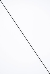 almost nearly practically line thin rope cable black on white background two sides