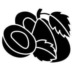 blue plums solid icon