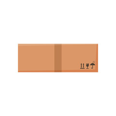 Parcel mail box cartoon icon or symbol flat vector illustration isolated.