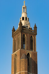 Vertical shot of the St. Christopher's Cathedral in Roermond, Limburg, the Netherland
