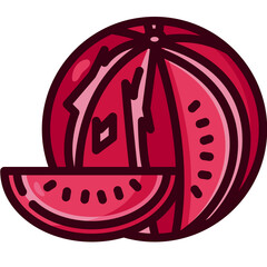 Water Melon Two Tone icon