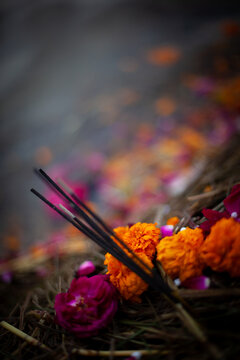 Ofrendas en el r&iacute;o Ganges
