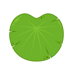 Lily pad vector. Lily cartoon vector on white background. - obrazy, fototapety, plakaty