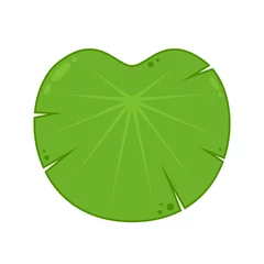 Foto op Canvas Lily pad vector. Lily cartoon vector on white background. © Supakorn
