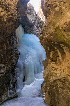 Frozen Zapata Falls in Great Sand Dunes National Park,  Alamosa, Colorado