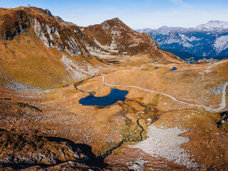 Beautiful view of the mountains range. Hochjoch, Austria.