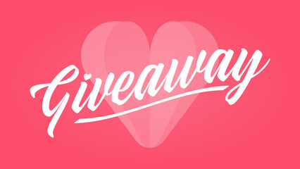 Naklejka premium Giveaway lettering for Valentine's Day