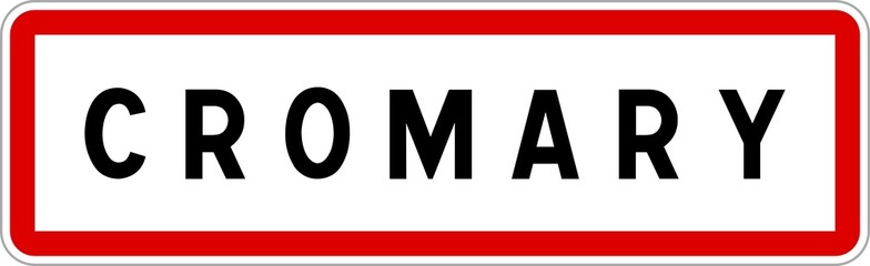 Panneau entrée ville agglomération Cromary / Town entrance sign Cromary