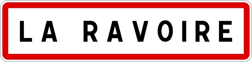 Panneau entrée ville agglomération La Ravoire / Town entrance sign La Ravoire