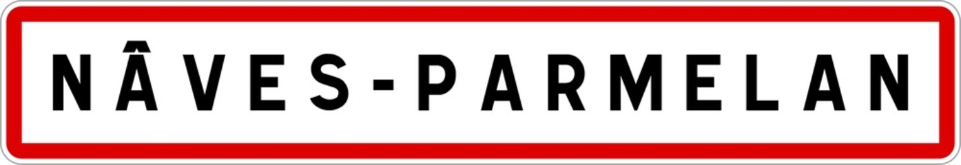 Panneau entrée ville agglomération Nâves-Parmelan / Town entrance sign Nâves-Parmelan